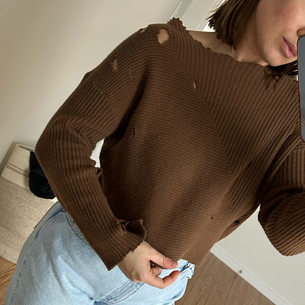 Brown Filippa K wool sweater size S/M